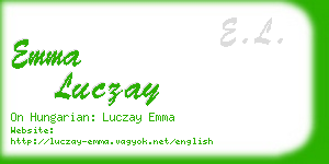 emma luczay business card